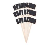 NUOBESTY 20pcs Mini Chalkboard Signs Rustic Wooden Mini Chalkboard Markers Plant Tags Labels with Stakes for Garden Wedding Party DIY Craft Decor