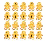NUOBESTY 20pcs Mini Fake Gingerbread Man Resin Gingerbread Man Confetti Sprinkle Xmas Gingerbread Ornament DIY Christmas Garland Supplies