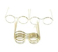 NUOBESTY 20pcs Mini Metal Wire Doll Glasses Frames Round Frameless Eyewear Accessories for Dollhouse Crafting Costume Glasses for Dress Up and Tiny Treasures