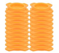NUOBESTY 20pcs Orange Microphone Rubber Slip Rings with Four-corner Anti-rolling Protection for Wireless Handheld Mics, Ktv Karaoke Microphone Anti-fall Bumper Accessories