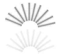 NUOBESTY 20pcs Plastic Loose Leaf Binder Clips with 30 Rings, Secure Paper Holding and Smooth Operation Mechanism for Office Use, Sturdy Plastic Binder Rings for Document and Notebook