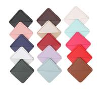 NUOBESTY 20pcs Retro Square PU Leather Bookmarks for Women Teachers Students Vintage Corner Page Marks Reading Accessories Cute Handmade Book Clips Book Lovers