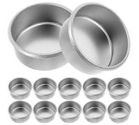 NUOBESTY 20Pcs Silver Metal Candle Cups - 1.77 Inch Tealight Holders Candle Making Versatile DIY Containers for Weddings, Parties & Home Decor