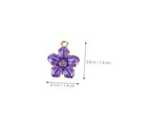 NUOBESTY 20pcs Small Cherry Blossom Flower Charms Lightweight Alloy Pendants with Enamel Finish for DIY Earrings Bracelets Necklaces Keychains Handmade Jewelry Accessories