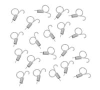 NUOBESTY 20pcs Spring Cage Door Hooks for Rabbit Parrot and Bird Cages Easy-open Pull Ring Design to Prevent Escaping Suitable for Indoor Pet and Professional Use