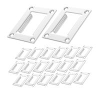 NUOBESTY 20pcs Stainless Steel Door Strike Plates Heavy Duty Door Reinforcement Plates for Enhanced Security Durable and Practical Design for Residential and Commercial Use