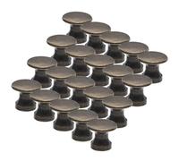 NUOBESTY 20pcs Vintage Style Alloy Round Drawer Pulls Handles Single Hole Retro Cabinet Knobs for Dressers Wardrobe Metal Decorative Handles