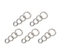 NUOBESTY 20pcs Zinc Alloy Round Spring O-Rings Multi-Purpose O-Shape Rings with Smooth Surface for Dog Leash and Kettle Use in Daily Life