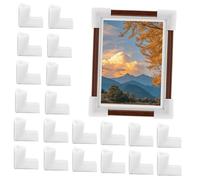 NUOBESTY 24 Pcs Epe Foam Corner Protectors for Picture Frames and Mirrors Shock Absorbing Edge Guards for Moving Shipping and Fragile Artwork Secure Shaped Design for Reliable Packaging