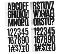 NUOBESTY 24 Sheets Vinyl Alphabet Number Stickers Large Quantity Self-Adhesive Black Letters and Digits for Mailbox Signs Windows Doors Notebooks and DIY Labeling Projects