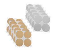 NUOBESTY 240pcs Scratch Off Stickers Round Self Adhesive Metallic Labels for DIY Raffle Cards Business Wedding Party Favor Games Reveal Hidden Messages and Prizes