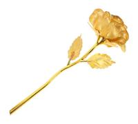NUOBESTY 24K Foil Plated Rose Artificial Gold Rose Flower Gift Wedding Decoration Flower for Valentine S Day Birthday Mother S Day Christmas Party Home and Office Display 7.09 Inch