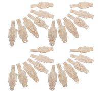 NUOBESTY 24pcs Christmas Nutcracker Ornaments Wooden Blank Nutcrackers with Hanging Strings, Flat Lightweight Natural Wood Texture for DIY Paint Adhesion and Xmas Decoration