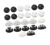 NUOBESTY 24pcs Durable Wire Cord Holder with Strong Adhesive Multi Hole Cable Organizer for Home and Office Easy Peel and Stick Installation Suitable for Power and Charging Cables USB Audio