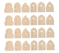 NUOBESTY 24pcs Mini Wooden Fairy Doors Unpainted for DIY Craft Projects Durable Natural Wood with Artistic Hand Painted Finish Easy No Tool Installation for Garden Decor and Dollhouse