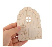 NUOBESTY 24pcs Mini Wooden Fairy Doors Unpainted Natural Wood Decor Doors for DIY Craft Projects Dollhouse Accessories Creative Rustic Fairy Tale Decorations