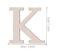 NUOBESTY 24pcs Natural Wood Alphabet Letters Unfinished Flat Wooden Tiles for Learning Crafts DIY Painting Scrapbooking Wall Decor Educational Spelling Games