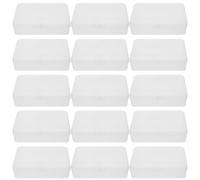 NUOBESTY 24pcs Stackable Crayon Storage Box with Lid, Small Plastic Organizer for ’ Crayons and Markers, Classroom Supply Container for Student Pencil and Art Tools