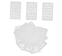 NUOBESTY 24Sheets Reusable Alphabet and Number Stencil with Precision Hollowout for Clear Lines Spray Painting Graffiti Wall Art Templates for Scrapbooking Journaling and DIY Craft Projects