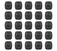 NUOBESTY 25 Pcs Black Abs Anti-Theft Hard Security Tags for Clothing with Magnetic Lock, Mini Square Protective Buttons for Retail Store Checkpoint Use