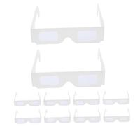 NUOBESTY 25pcs Diffraction Eyeglasses White Paper Frame Vibrant Rainbow Effects Party Supplies Festival Photo Props Creative Glasses for Celebrations