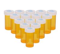 NUOBESTY 25pcs Drams Empty Medicine Bottle Travel Pill Container with Moisture Prevention, Portable Pp Medicine Storage Box for First Aid and Daily Medication