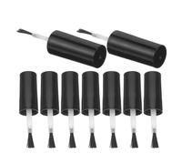 NUOBESTY 25pcs Nail Polish Brush Replacement Set 10ml Bright Black Cap, Soft Fine Bristles for Gel Polish, Dip Powder, and Liquid Application, Suitable for Nail Art and Manicure Supplies