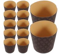 NUOBESTY 25pcs Panettone Cake Paper Pan Liners 4-inch Corrugated Baking Cups Greaseproof Italian Bread Liner for Muffin and Cupcake Baking
