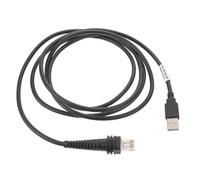 NUOBESTY 2m Replacement USB to Scanner Cable for Barcode Gun Ethernet Style Cord Plug and Play Pos Terminal Data Cord with Plastic Alloy Connectors for Fast Inventory Scanning