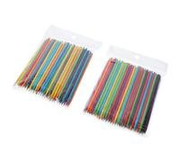 NUOBESTY 2packs Multifunctional Manicure Tools Wood Cuticle Pushers Practical Nail Art Sticks for Removing Dead Skin Suitable for Nail Work with Colourful Design