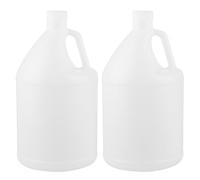 NUOBESTY 2pcs 3.8L HDPE Liquid Jug Empty Plastic Bottle Food Grade Oil Container Recyclable Gallon Bottle for Garage Use
