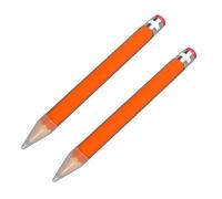 NUOBESTY 2pcs 35cm Large Wooden Colored Pencils Art Drawing Writing Pencils Orange Random Shade for School and Creative Use
