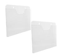 NUOBESTY 2pcs A4 White Acrylic Wall-mounted Literature Rack for Offices, Brochure Organizer and Magazine Holder, Self-adhesive Retail Flyer Display for Workspace