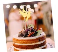 NUOBESTY 2pcs Acrylic Cross Cake Toppers for Baptism Party Durable Wooden Cupcake Decorations Religious Christening Cake Props Safe Non Toxic Design for Birthday and Wedding Celebrations