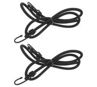 NUOBESTY 2pcs Adjustable Bungee Straps: Elastic Cargo Rope with Hooks - Outdoor Camping Tie Downs - Bungee Cord for Trailers Trucks Roof Rack