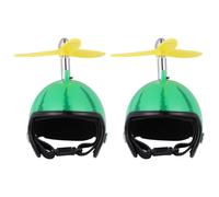 NUOBESTY 2pcs Adjustable Chicken Helmet for Pet Small Birds with Sun and Rain Protection, Lightweight Plastic Safety Helmet Suitable for Outdoor Use and Bird Cage Accessories