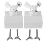 NUOBESTY 2pcs Adjustable Gutter Mounting Brackets for Security Camera and Solar Panel, Sturdy Aluminium Alloy with 1/4' Screw Hole, Lightweight Abs Design for Rain Gutters and Installation