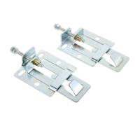 NUOBESTY 2pcs Adjustable Range Hood Metal Wall Mount Bracket for Kitchen Hood Hanging Hook Fixing Tool