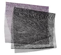 NUOBESTY 2Pcs African Net Bath Sponge Exfoliating Body Scrubber with Handles, Long Sturdy Shower Back Scrubber for Men Women, Black and Purple Skin Smoother Mesh Cloth for Deep Cleansing