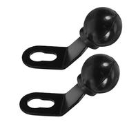 NUOBESTY 2pcs Aluminum Alloy Motorcycle Fork Stem Base Mount Handlebar Clamp for Phone Holder with Rotation Ball Head for Bike Accessories and Mobile Phone Mount