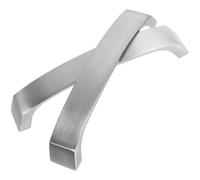 NUOBESTY 2pcs Aluminum Cabinet Pull Handles, Brushed Nickel 128mm Hole | Sleek Silver Finish, Sturdy Alloy Build, for Drawers and Dresser Drawers, Quick Kitchen or Bathroom Upgrade