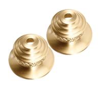 NUOBESTY 2pcs Antique Brass Lamp Socket Caps with Wheat Pattern, E27 Decorative Lampshade Covers, Vintage Style, Enhance Elegance and Diffuse Light for Living Rooms and Decorative Lighting