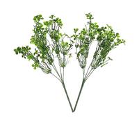 NUOBESTY 2Pcs Artificial Four Leaf Clover Faux Plant Stems Greenery Bushes for Indoor Outdoor St Patricks Day Decoration Table Runner Simulated Landscaping
