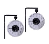 NUOBESTY 2pcs Automotive Angle Torque Gauge Wrench with 360° Scale, Precision Angular Tightening Meter Tool for Car Repair and Engine Assembly, Black Head, 156g Each