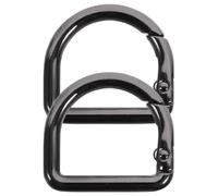 NUOBESTY 2pcs Bag Shoulder Strap Buckle Snap Clip Hook Backpack Spring Buckle Metal D Shaped Carabiner Bag Spring Clasp Connector Clip