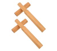 NUOBESTY 2pcs Bamboo Document Storage Tube round Mailing Tube with Cap for Office Use Artistic Appeal and Decluttering Beige Sophisticated Visual Impact for Mailing