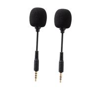 NUOBESTY 2pcs Bendable Denoise Mic Mini Condenser Microphone for Laptop Phone Live Streaming Singing