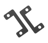 NUOBESTY 2pcs Black Iron Door Latch Guard Plates with Secure Locking and Universal Compatibility Sleek Modern Design for Door Frame and Use in Office or Gate Settings
