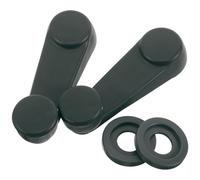 NUOBESTY 2pcs Black Plastic Car Window Crank Handle Replacement with Manual Operation and Firm Construction for Vehicle Glass Regulator Sturdy Front Door Window Winder Handle