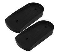 NUOBESTY 2pcs Black Plastic Step Board for Exercise Workout with Nonslip Design and Wear-resistant Material, Compatible with Rowing Machine and Step Plates, for Home Gym and Professional